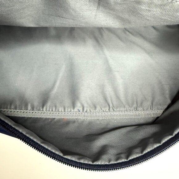 Tumi Nylon Double Leather Handles Zip Top Travel Carry On Tote Bag Womens Blue - Picture 7 of 13